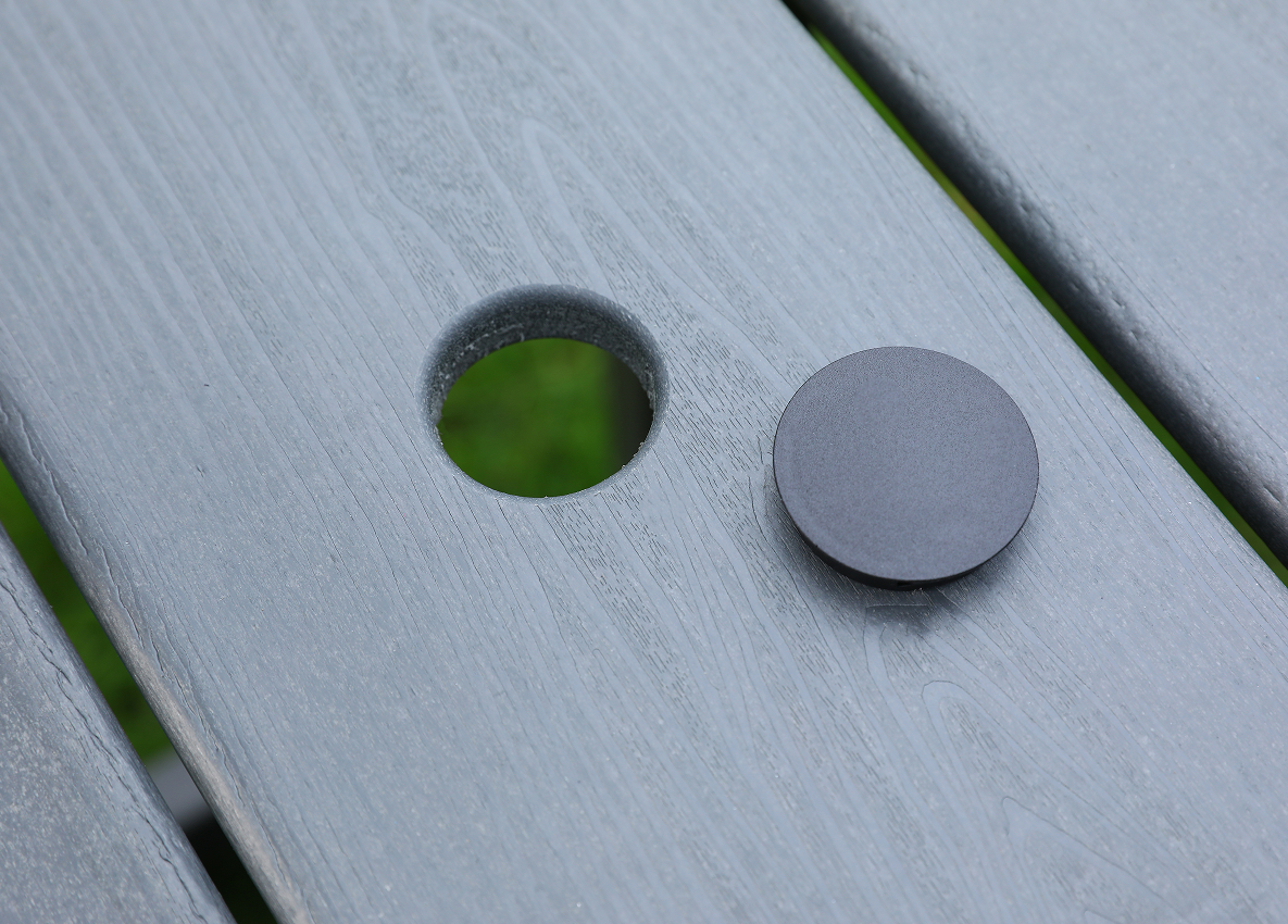 Set Makan Persegi Moden Slate Grey dengan Sandaran Menegak