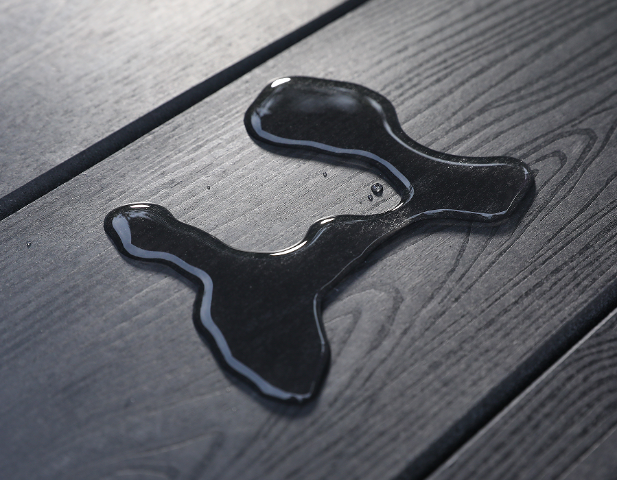 Meja Persegi HDPE Hitam Tahan Cuaca