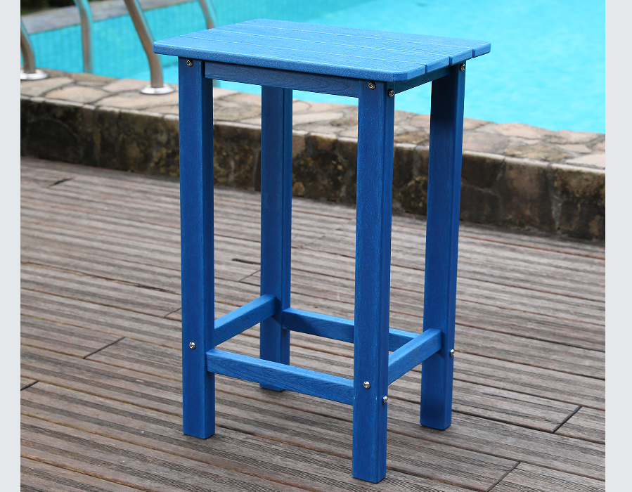 Set Makan Bar High-Top HDPE Biru Pantai