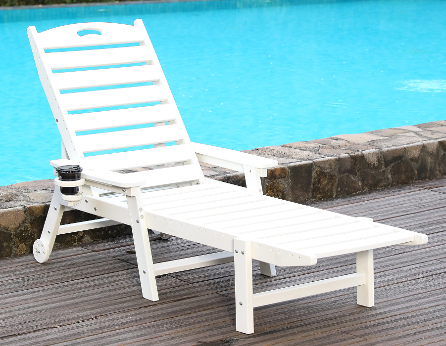Kerusi Lounge Adirondack Solo HDPE Putih Cerah