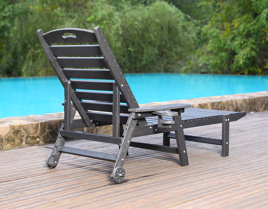 Kerusi Lounge Adirondack Tepi Kolam Biru HDPE Sedia Selam