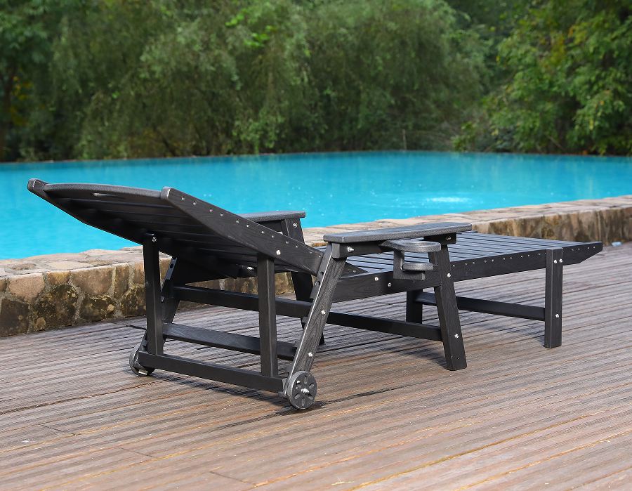 Kerusi Lounge Adirondack Tepi Kolam Biru HDPE Sedia Selam