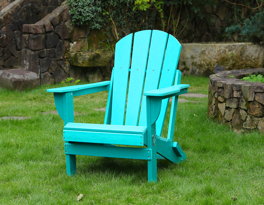 Kerusi Adirondack Frog HDPE Turquoise yang bertenaga