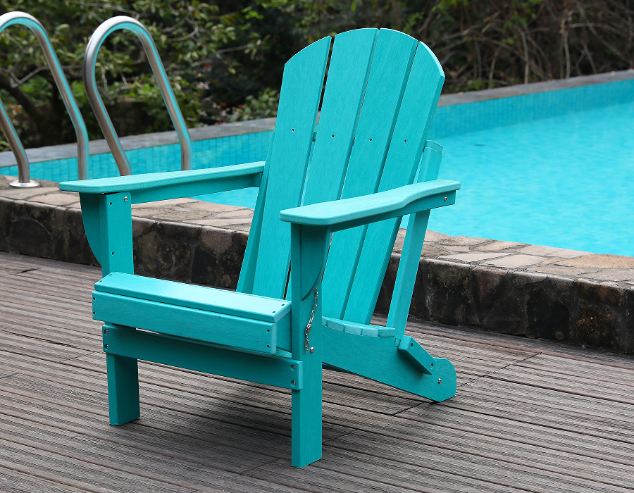 Kerusi Adirondack Frog HDPE Turquoise yang bertenaga