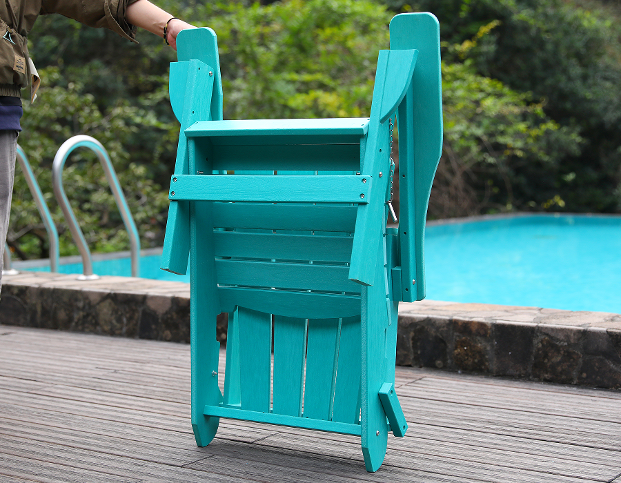 Kerusi Adirondack Frog HDPE Turquoise yang bertenaga