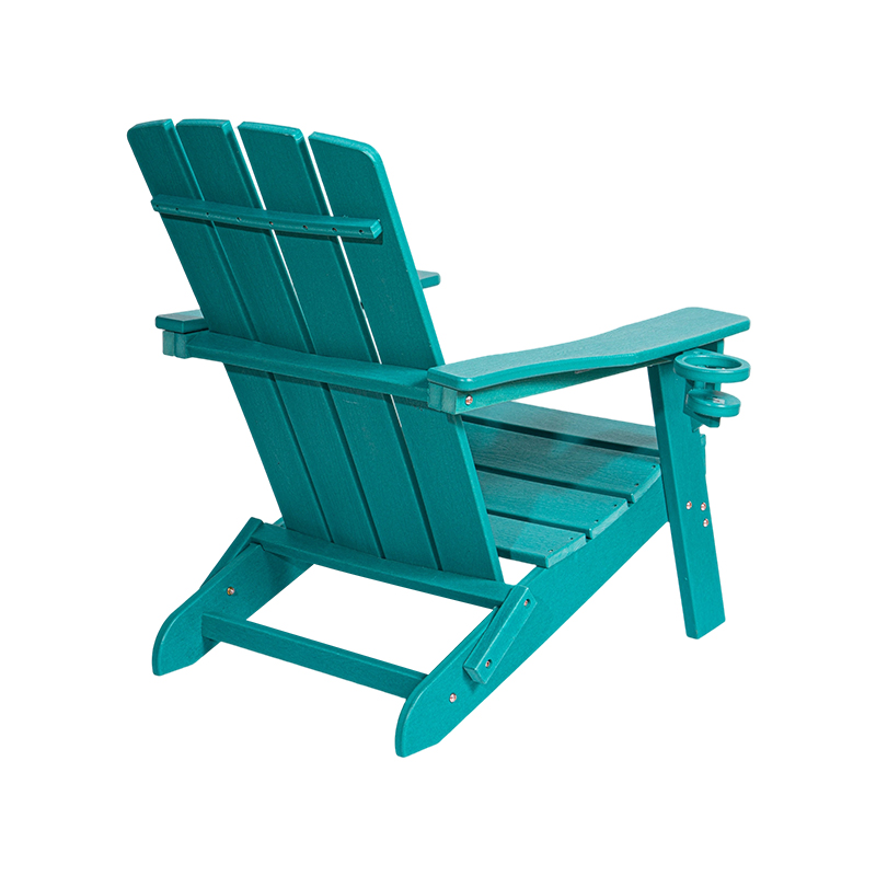 Kerusi Adirondack HDPE Kecil Tasik Biru dengan Perkakasan Keluli Tahan Karat