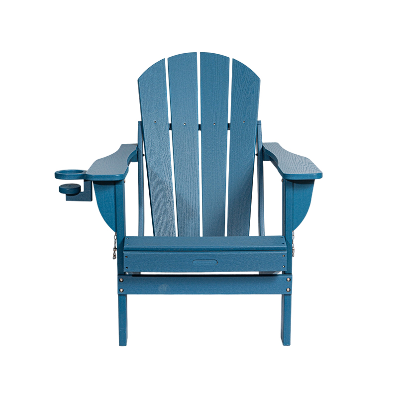 Kerusi Adirondack Kayu Biru Laut untuk Teras Luaran